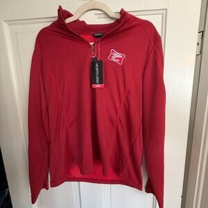 North End Sport Ladies XL Red Miller High Life Quarter-Zip Performance Pullover